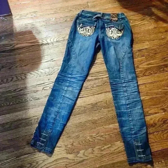 Y2k house of derion blue jeans size 3/4 - Picture 1 of 10